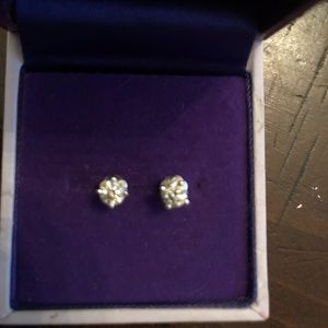 Diamond stud earrings